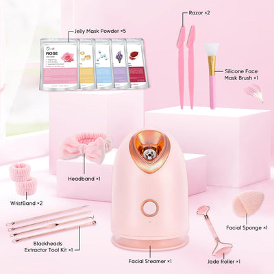 Facial Steamer Spa Kit with 17 Skin Care Tools